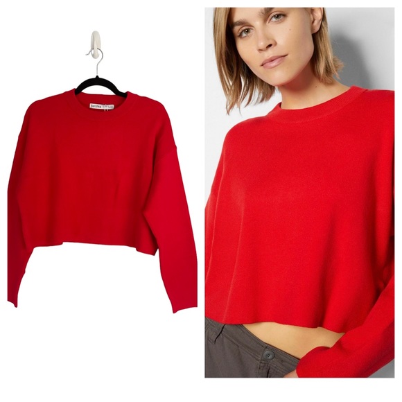 Bershka Sweaters - Bershka Crew Neck Knit Crop Sweater